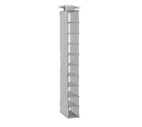 Addis Home Wardrobe Hanging Storage Organisation 10 Shelf compartment Shoe Clothes Accessories Shelving Unit, Grey