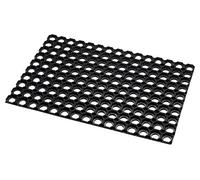 Addis Honeycomb Door Mat Heavy Duty 100% Rubber-60 x 40 cm-Black, 40 x 60 x 1.5 cm, 517495