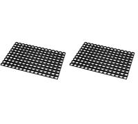 Addis Honeycomb Door Mat Heavy Duty 100% Rubber-60 x 40 cm-Black, 40 x 60 x 1.5 cm, 517495 (Pack of 2)