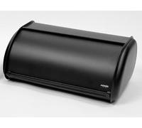 Addis Kitchen Bread Bin Metal Storage Box with Full Roll Front Opening, All Black finish
