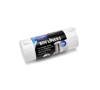 Addis Kitchen Waste Bin Liners, White, 30 L
