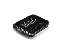 Addis Large Kitchen Sink Dish Drainer Plate Rack Holder Plastic Cutlery Storage (Black)