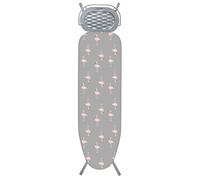 Addis Large Prefect fit Replacement Ironing Board Cover, up to 135 x 46 cm, Silver Flamingo Design, Cotton, Pink, 5 x 24 x 30 cm