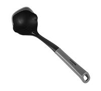 Addis Large Soup Liquid Ladle with double pouring spouts Kitchen Utensil Non Scratch, Black & Grey, w10 x d8 x h32.5 cm