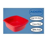 Addis Large Rectangular Washing Up Bowl, 9.5L - Red