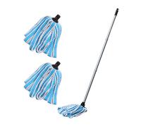 Addis Mega 100 Microfibre AntiBac 3 pcs Handle Twin Extra Mop Refill Pack