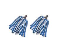 Addis MEGA 100% Microfibre Mop Replacement Refill head, Blue & White (Pack of 2)