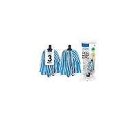 Addis Mega 100 Microfibre Mop Replacement Refill Heads Super soft highly absorbent knitted technology Pack of 3 Blue White 5131903AMP
