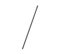 Addis Metal Indoor/Outdoor Broom Handle With Screw Fixing Hanging Hook In Black, 2.5 x 2.5 x 120 cm