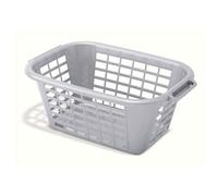 Addis 510607 Rect Laundry Basket Metallic,Smokey Grey,26L x 17.7W x 10.6H centimetres