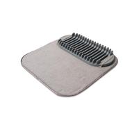 Addis Microfibre Kitchen Dish Drying Plate Rack Space-Saving Design Folds up for Easy Storage, mat 43.5 x 43.5cm, Charcoal, Grey, One Size