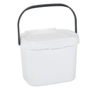 Addis Kitchen Compost Caddy White/Grey, Size 4.5 Litre, Lightweight, Plastic | Charlies