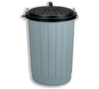 Addis New Dustbin Round with Lid plus Locking Clips 90 Litres Ref AG813411