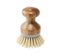 Addis Palm Dish Brush with Natural Bamboo, Natural & Grey, Grey/Wood, 6.7 x 6.7 x 9 cm 517683