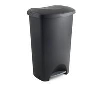 Addis Plastic Family Kitchen Bin Black With Silver Pedal