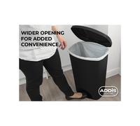 Addis Plastic Family Kitchen Utility Bin 50 Litre New Black with Silver Ped