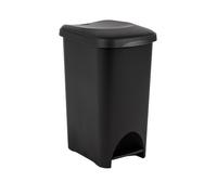 Addis 40L Pedal Bin Eco Black, Black