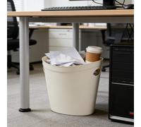 Addis Waste Paper Bin 518078, Plastic 12 ltr, Linen Cream, Bathroom Bedroom Office