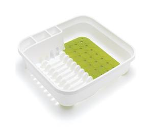 Addis Plastic Premium Dish Drainer White/Green, 38 x 41 x 11 cm