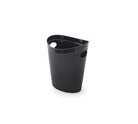 Addis Plastic Waste Paper Bathroom Bedroom Office Bin, 12 litre, Black
