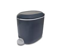 Addis Premium Deluxe Bathroom Office Pedal Bin with inner, 3.5 litre, Charcoal Grey & Light Grey