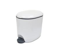Addis Premium Deluxe Bathroom Office Pedal Bin with Inner, 3.5 Litre, Light Grey & Charcoal Grey
