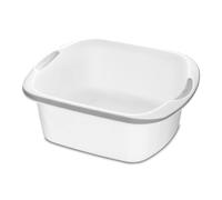 Addis Premium Soft Grip Large Rectangular Washing Up Bowl, 9.5 litre, White and Grey
