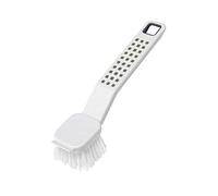 Addis Premium Soft Grip Washing Up Dish Brush With Scraper in White and Grey