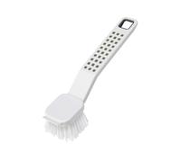 Addis Premium Soft Grip Washing Up Dish Brush With Scraper in White and Grey
