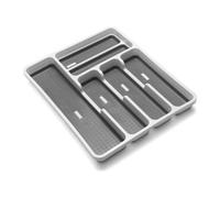 Addis Premium Soft Touch 6 Compartment Cutlery Drawer Organiser Tray - 506988 - Perfect For Organising Drawers