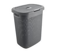 Addis Rattan 50 L Family Laundry Clothes Hamper Bin Charcoal Grey 517485ebay