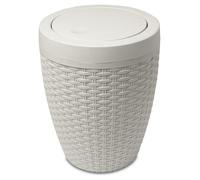 Addis Rattan Bathroom Bin - Cream