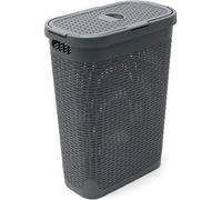 Addis 40 L Slimline Laundry Basket - Dark Grey