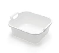 Addis Rectangular Washing Up Bowl with Handles - White, 39 x 32 x 14 cm