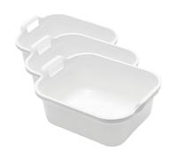 Addis Rectangular Washing Up Bowl (One Size) (White) (Pack of 3)