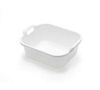 Addis Rectangular Washing Up Bowl with Handles, White, 39 x 32 x 14 cm