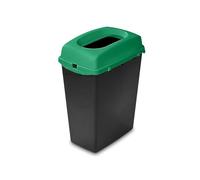 Addis Recycling Bins Kitchen 40L Green Open Top Bin | Stackable Modular Waste Separation | Colour Coded Recycling for Home & Office | UK Made
