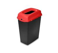 Addis Recycling Bins Kitchen 40L Red Open Top Bin | Stackable Modular Waste Separation | Colour Coded Recycling for Home & Office | UK Made