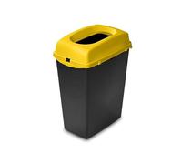Addis Recycling Bins Kitchen 40L Yellow Open Top Bin | Stackable Modular Waste Separation | Colour Coded Recycling for Home & Office | UK Made