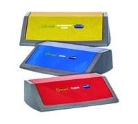 Addis Red/Yellow/Blue Recycling Bin Kit Lids Metallic (Pack of 3) 505575