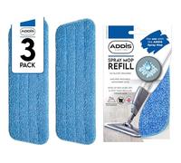 Addis Replacement Heads Pads, Blue, Spray Mop Refill Pack of 3, 41 x 14cm