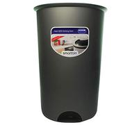 Addis Round Bin Base, Plastic, Metallic Grey, 50 Litre