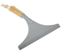 Addis Shower Window Squeegee Made From Naturally Sterile Bamboo And An Iron-Style Blade, Grey/Wood, 25.5 x 23 x 7 cm