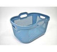 Addis Signature Laundry Basket 45 Litre family Wash Load Durable Stylish Premium Design for Home Use with Easy-to-Carry long Handles, UK made, Air Blue