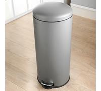 Addis Soft Close Pedal Kitchen Bin 30L Hands Free Non Slip - Grey