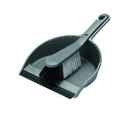 Addis Stiff Dustpan & Brush Metallic