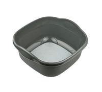 Addis Twin Material Washing Up Bowl - 8.5 litre Durable Plastic with Soft-Touch Rubber Base & Rim - Non-Slip, Stylish Graphite & Grey - Ideal for Kitchen Sink & Utility Use