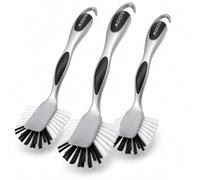 Addis Ultra Grip Washing Up Brushes 3 Pack | Non-Scratch Dish Brushes | Pack of 3 ultra grip washing up brushes with non-scratch bristles for everyday kitchen cleaning, dishes, pans and cookware