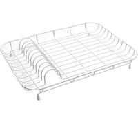 Addis White Metal Dish Drainer 43cm Sink Rack Drying Rack Non-Slip Rubber Feet