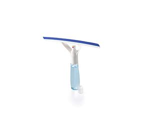 Addis Window, Glass Squeegee With Built In Spray System And Bottle, White Blue